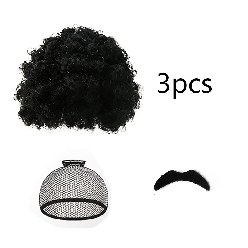 TEMU 3pcs Men's Rock And Roll Halloween Disco Hippie 80s Dress Up Accessories, Suitable For Role-playing, Halloween, Parties, Masquerade Parties,