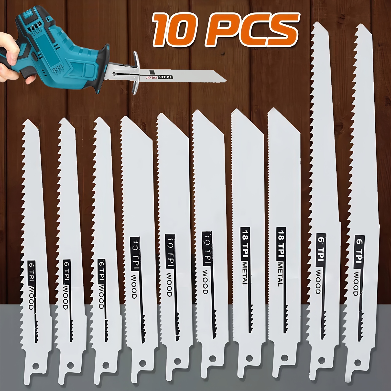 

10- Reciprocating Saw Blades, - Alloy For Wood/metal Cutting, & For Diy Projects, , Use, Compatible Reciprocating , Includes For Multiple Applications