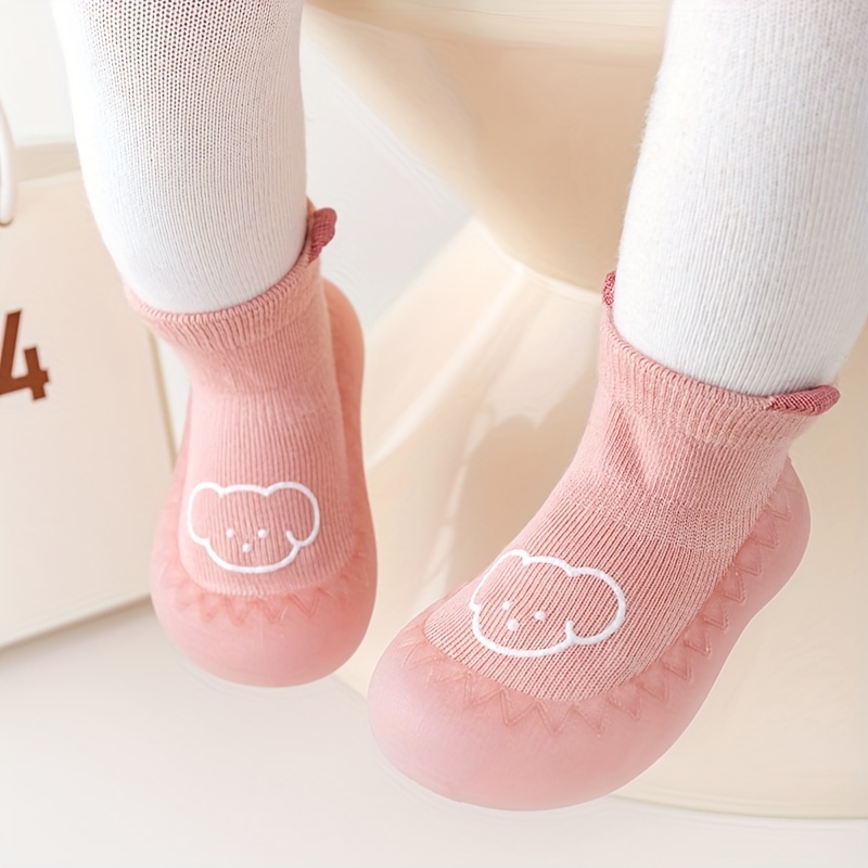 Cute Cartoon Comfortable Slip On Sock Shoes For Baby Boys Girls, Breathable Non Slip Walking Shoes For Indoor Outdoor, Spring And Autumn