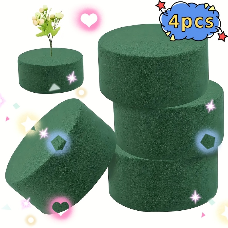 4 stück runde blumenmasse blöcke] 4 stück blumenmasse