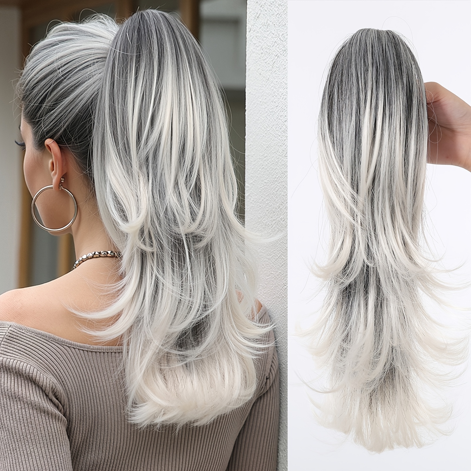 14inch Long Curly Ponytail Clip In Hair Extensions Pony Tail Hairpiece For Women Hair Accessories Synthetic Hair