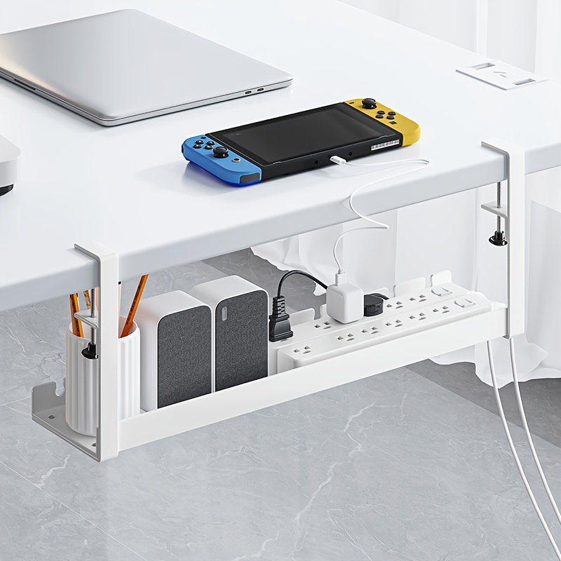 

Under Desk Cable Management Tray No Drill, Cable Management Under Desk With , 3 Hole Cable Tray With Desk Wire Management And Desk For Home Office Standing Desk