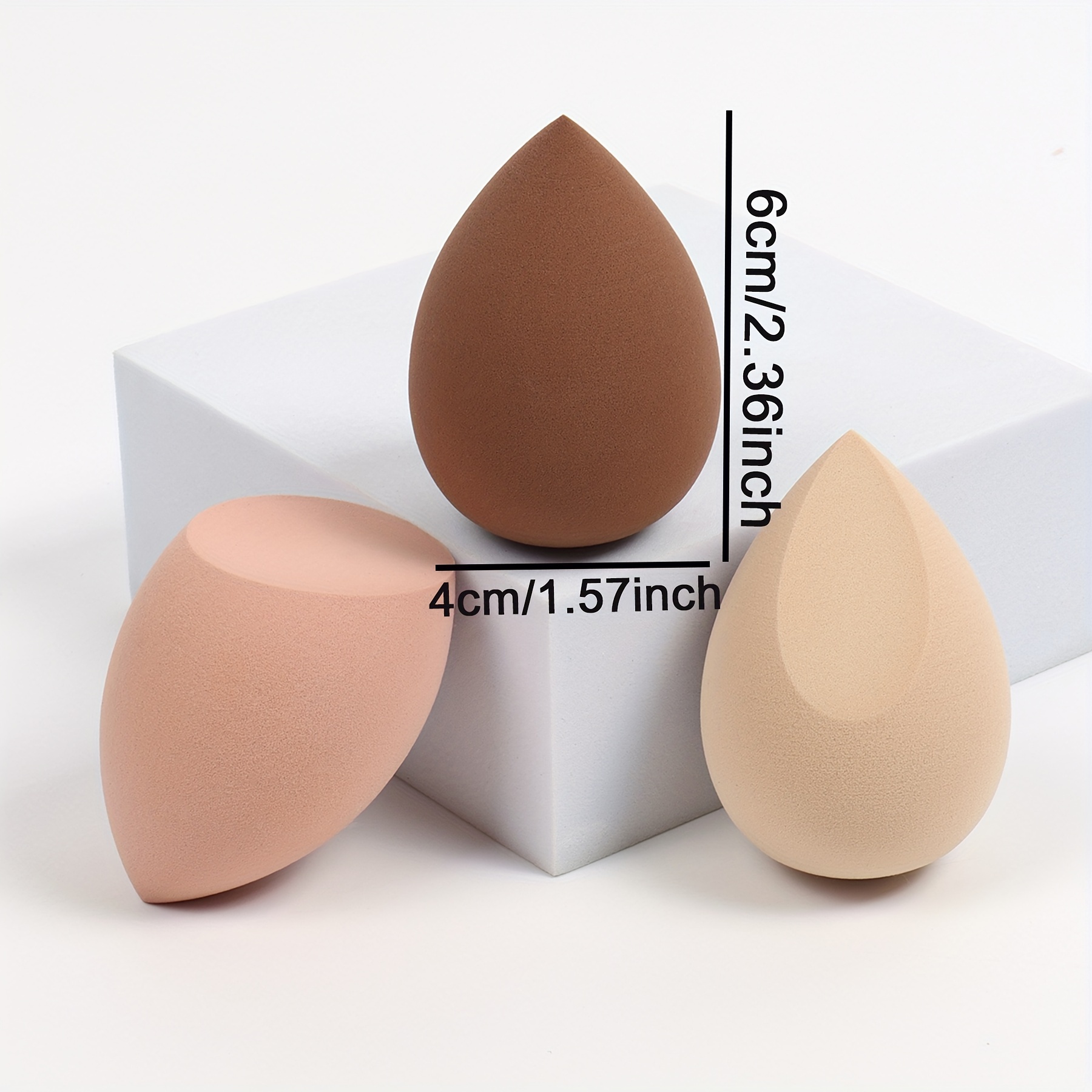 3pcs Makeup Sponges for Even Base Makeup Application