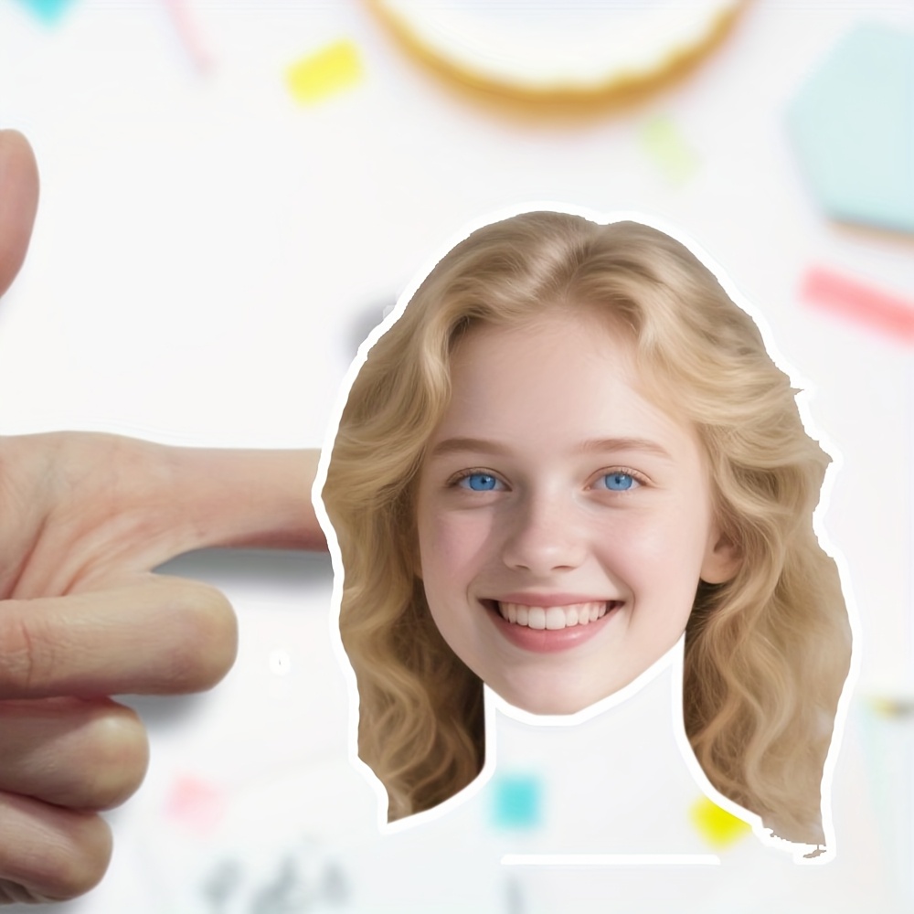 TEMU 25/50pcs Of Personalized Face Stickers, Custom Portrait Stickers, Fun Face Stickers For Singles Parties And Birthday Celebrations, Featuring Cartoon Designs And Pet Owner Themes