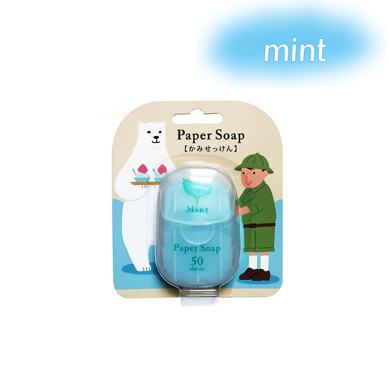 50 Sheets Of Soap Paper Per Box, Convenient For Travel, Outdoors, And Amusement Parks, Soap Paper