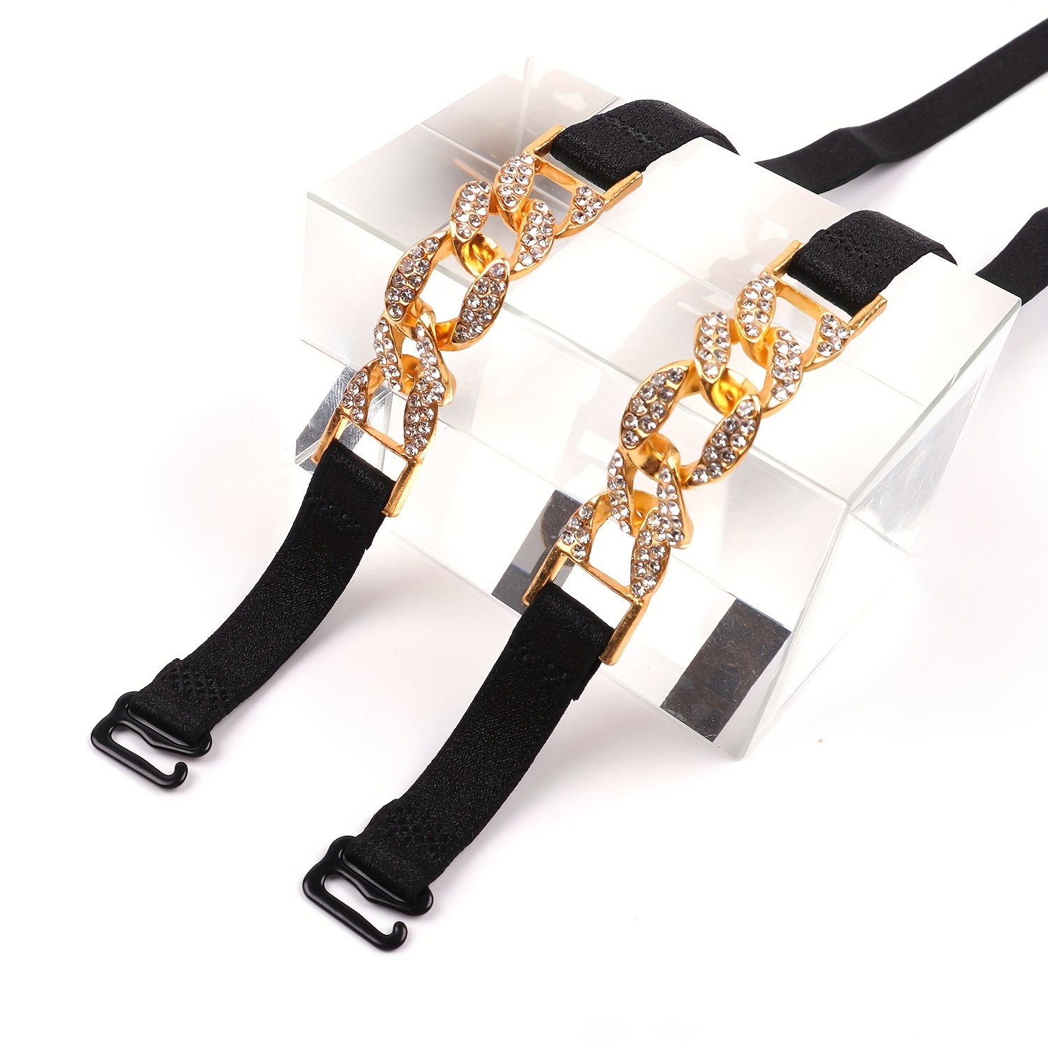 Adjustable Rhinestone Bra Straps Underwear Bra Straps Invisible Off-shoulder Bra Suspender Metal Diamond Shoulder Straps