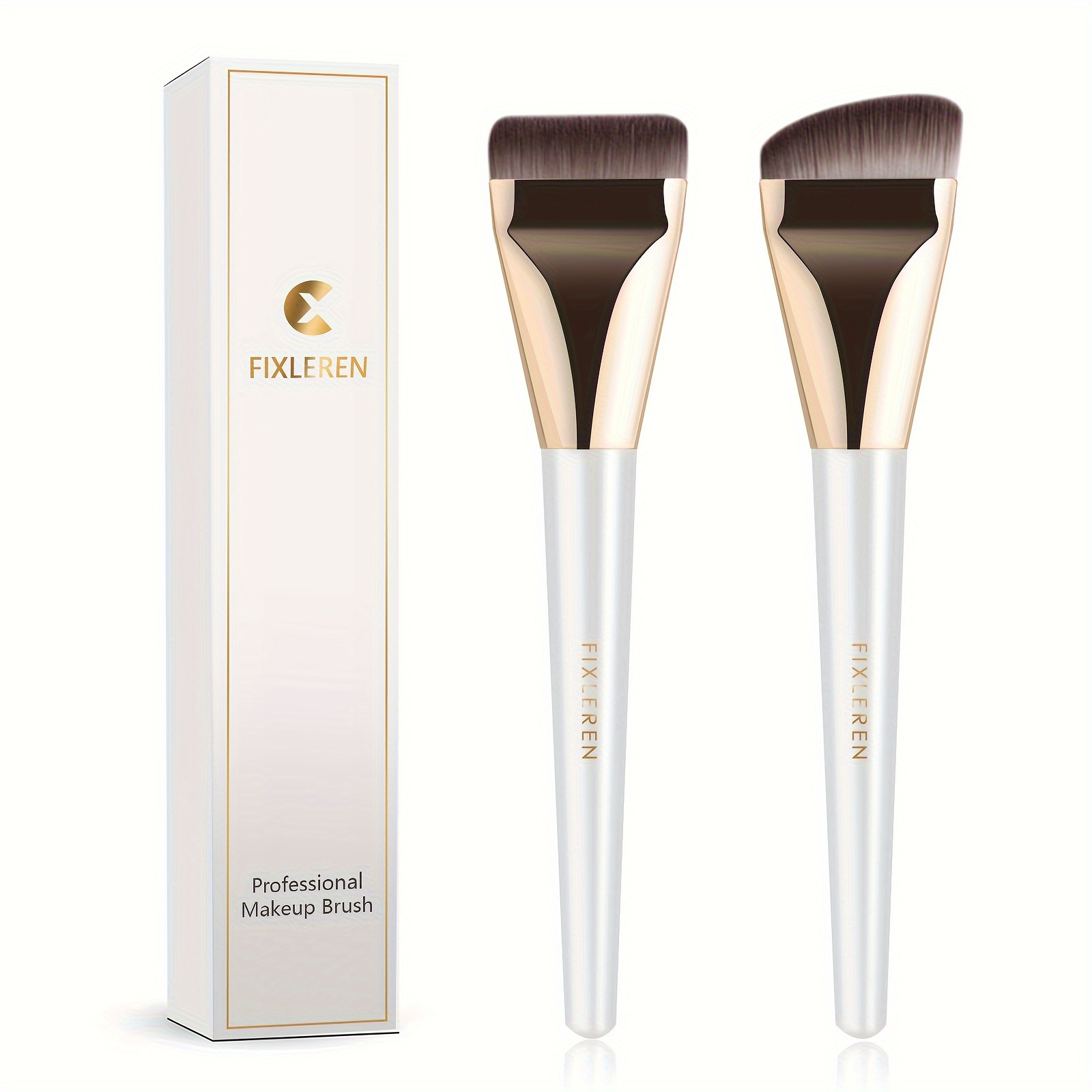 

2 Foundation Makeup Brushes, Foundation Brush, Brush For Perfect Foundation, Ultra-thin Foundation Brush, Suitable For Foundation And Foundation Liquid For Makeup And Blending