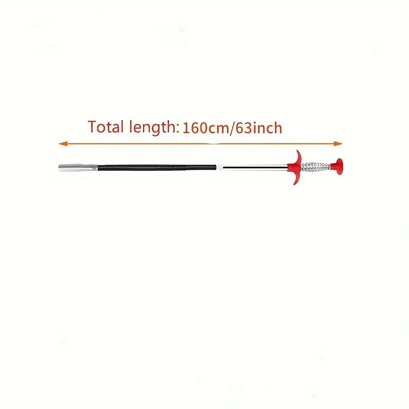1pc 63 inch drain snake cleaner with 4 claws flexible grabbing tool for kitchen sink sewer drain pipe and toilet clog removal spring pipe tool details 0