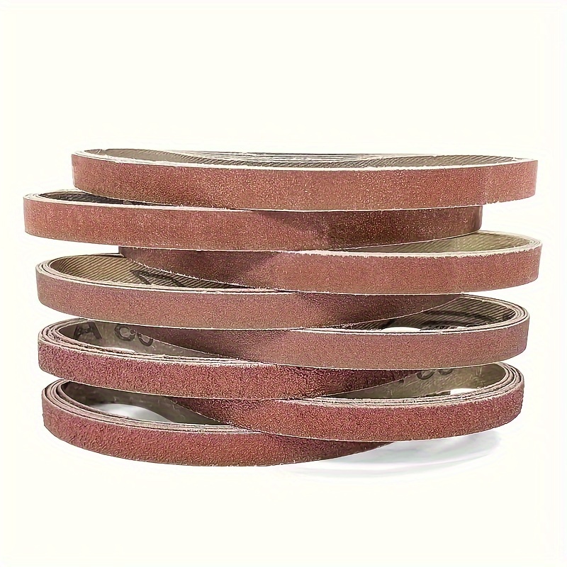 

40-pieces Sanding Belt Set 10x330mm, 60/80/120/180/240/320/400/600, Aluminum Oxide Strips For Wood And Tool Sharpening, Strong Butt Joint Design - Universal Material