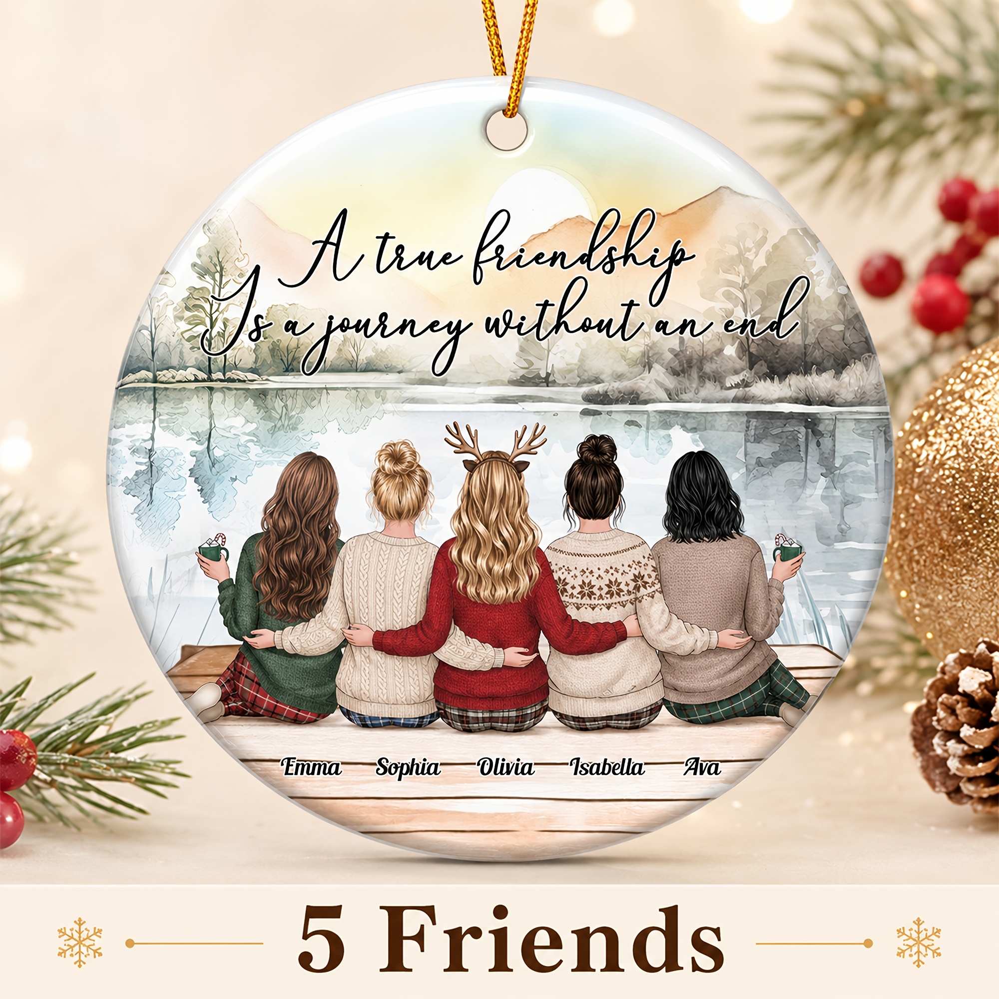 TEMU [image Customization] 1pc Personalized Ceramic Ornament Custom Christmas Gift Christmas Decoration Display, Personalized Ceramic Piece