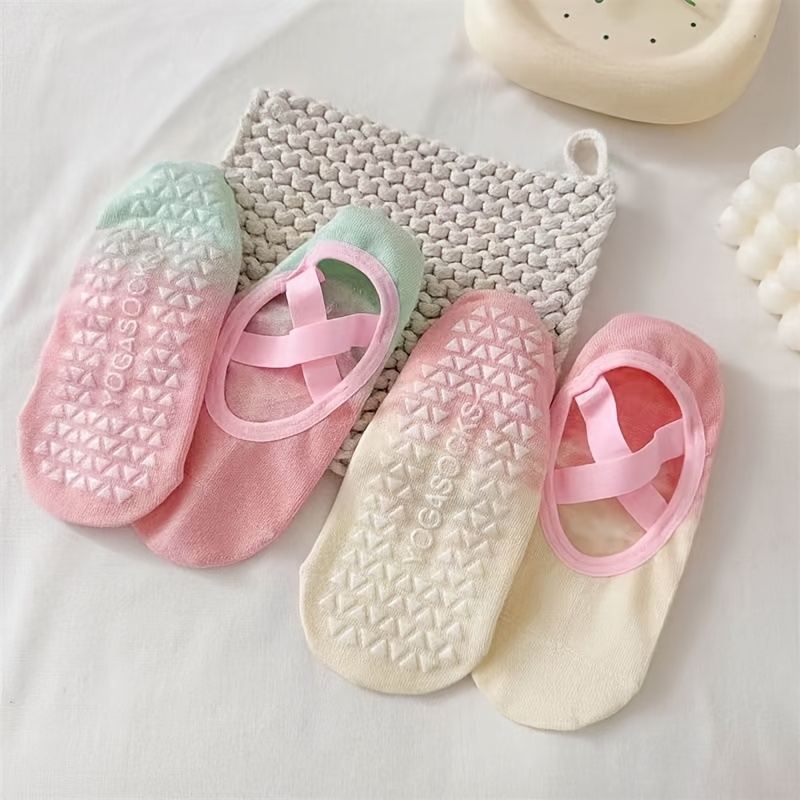 TEMU 2 Paires de Chaussettes de Bateau de Sport Antidérapantes à Gel pour Femmes, Chaussettes Courtes de Sport Décontractées pour , Style Toutes
