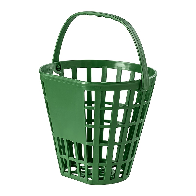 TEMU Panier porte-balles de , capacité de 50 balles, panier à balles portable à côtés plats, panier à balles en plastique PP pour tees, cadre de