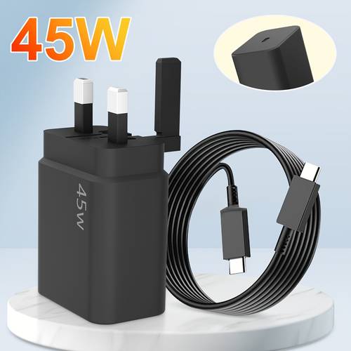 45w for samsung super fast charger 2 0 usb type c charging cable and plug charge for samsung s25 s24 ultra s24 s23 ultra s23 s22 s22 s20 25 a16 a15 a05s a34 a35 a54 a55 m55 tab s9 s8 s7 black