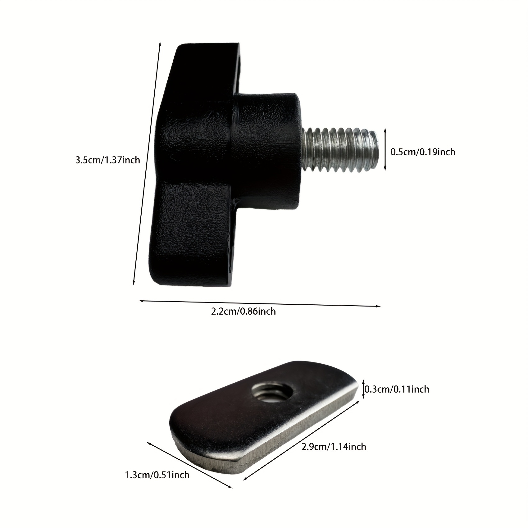 6pcs Kayak Screws, Nuts and Hardware for Installation Systems