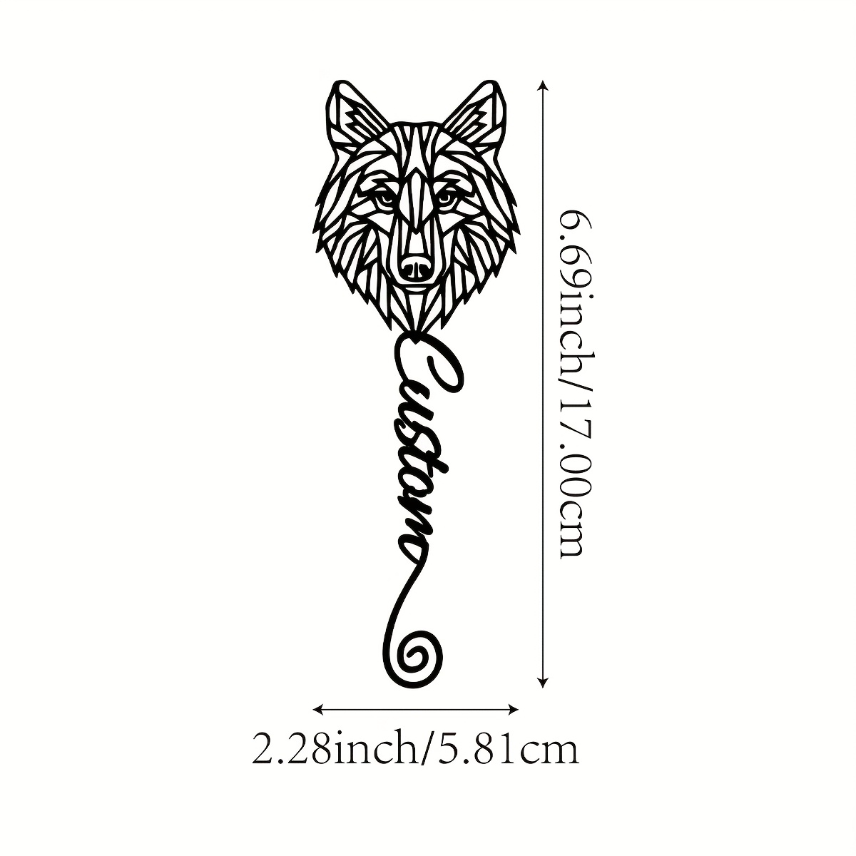 TEMU 1pc Special Personalized Metal Wolf Bookmark With Customizable Name - Unique Teacher Appreciation Gift, Ideal For And Literature Lovers