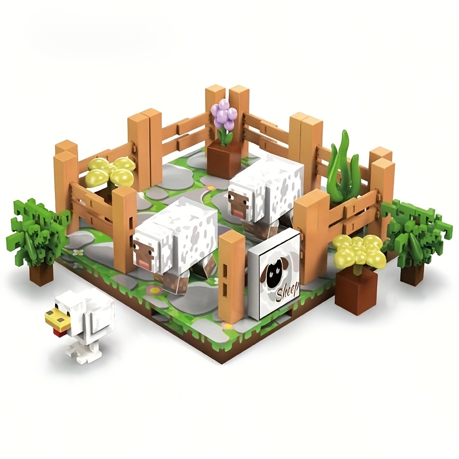 Image of Magnetic Construction Blocks For A Zoo Scene With An Alpaca, Designed For Kids Aged 6 And Up. A Great Stem Toy For Boys And Girls, Perfect For Christmas, Halloween, And Thanksgiving Gifts