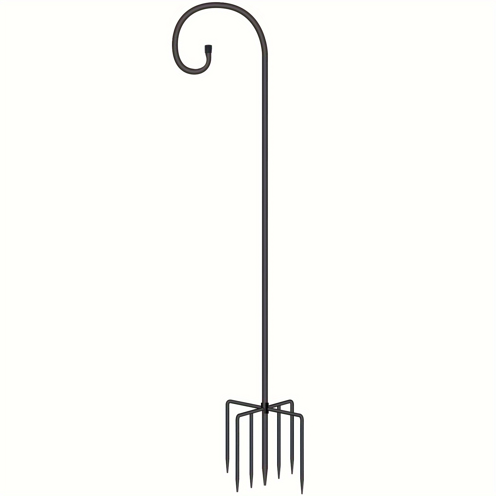 

Adjustable Shepherds Hook For Outdoor 76 Inch Bird Feeder Pole With 7 Prongs Base, 5/8 Inch Thick Heavy Duty For Hanging Bird Feeder, Plant Basket