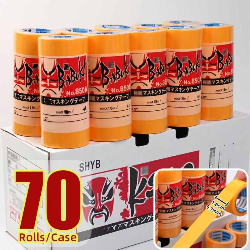 E-shop 70 Rollen/Box, Breite 0,7 Zoll/1,8 cm, geeignet für Kunst, Handwerk und Malerei - Keine Rückstände, leicht abzuziehen, lösemäßig beständig, für