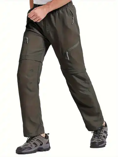 Men's 2 in 1 Design Straight Leg Long Sports Pants - Temu