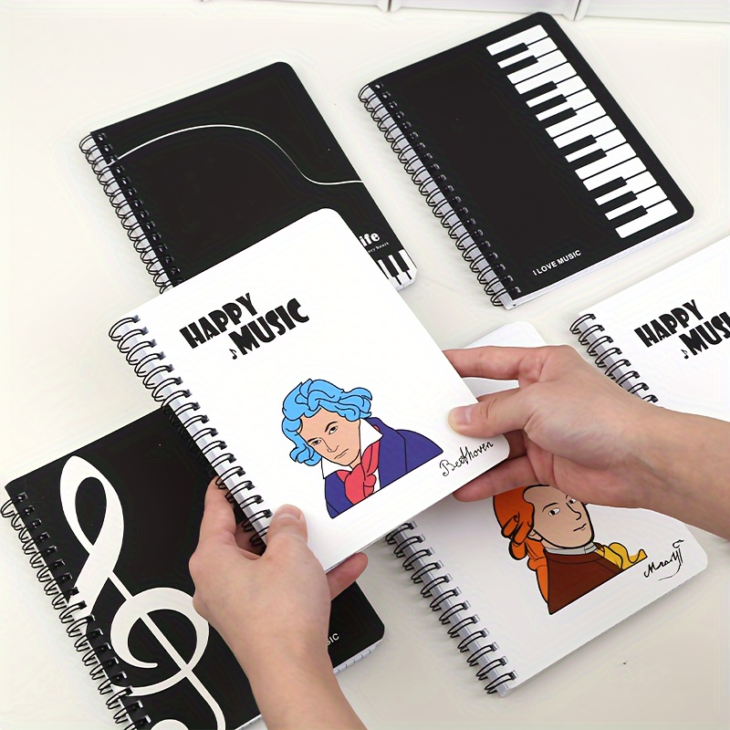 

1pc Music Style B6 Cute Notebook - Hardcover, Music Theme Student School And Office Supplies, Creative Literary Gifts