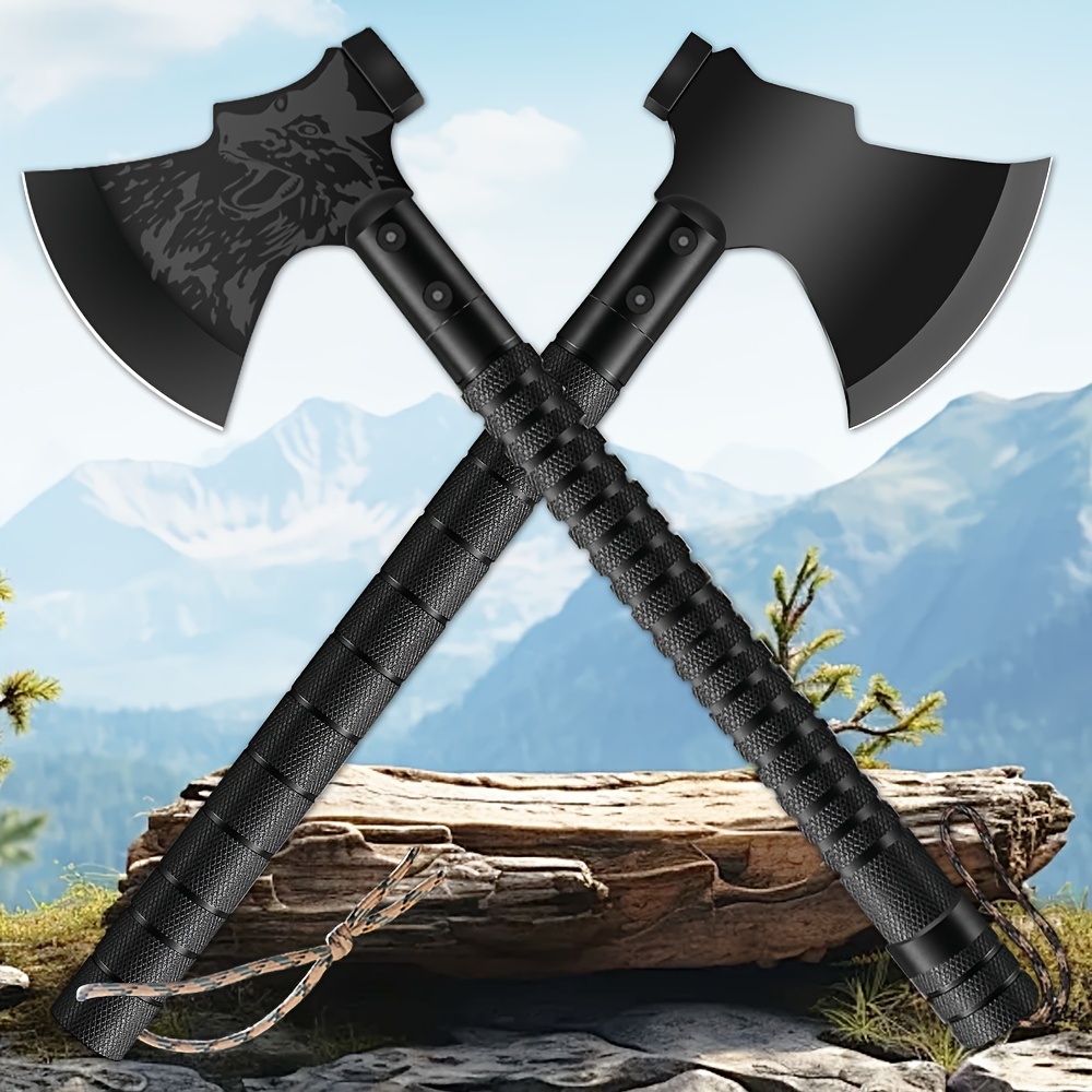 

Outdoor Camping Axe, Survival Axe, Tactical Camping Axe, Portable Axe Multifunctional Tool Set, With Axe Cover, Suitable For Camping And Outdoor Exploration, Hunting And Hiking, Gardening Work