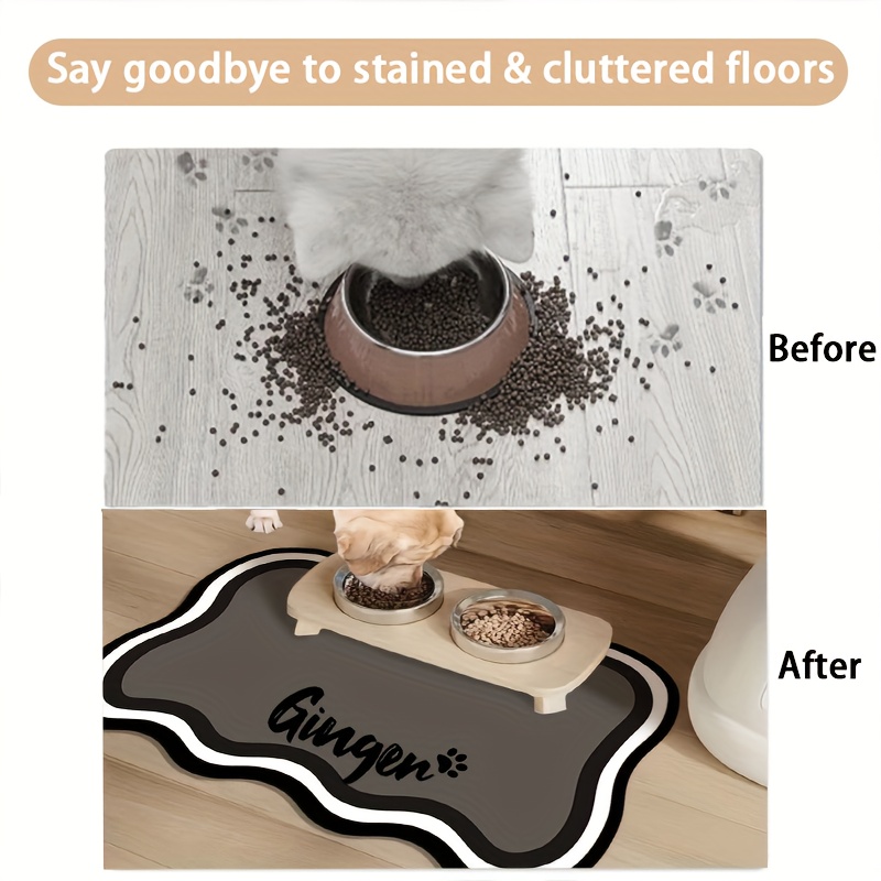 2pcs Customizable Quick-Dry Pet Feeding Mats