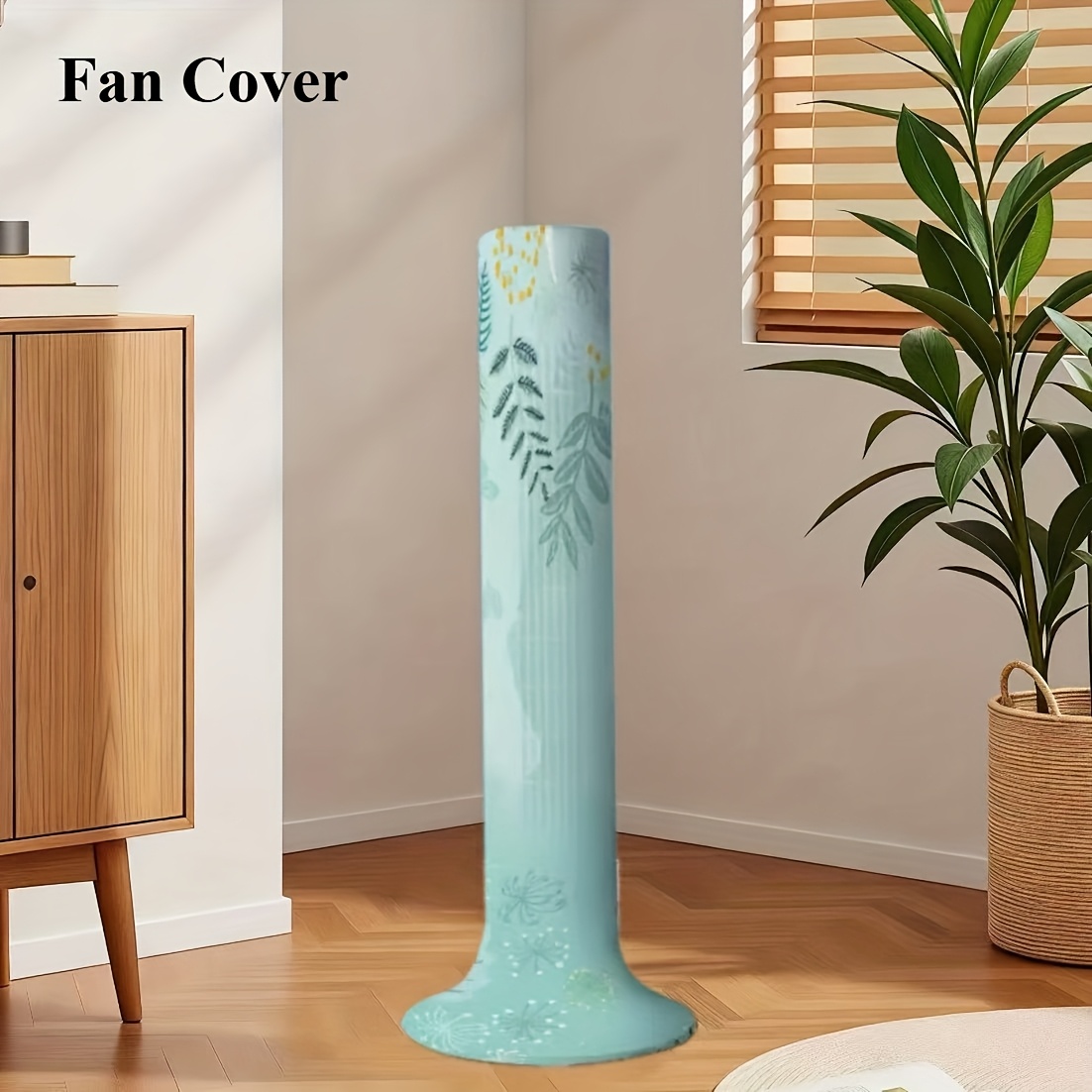 Image of Cartoon Washable Tower Fan Dust Cover, Thickened Moisture-proof Design, Home/office/balcony/bedroom Universal, Tower/desktop/floor Fan Compatible With