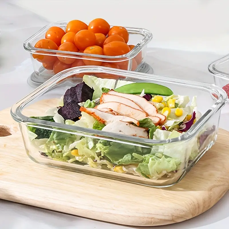 10pcs glass meal preparation container with lid food storage container with snap lock lid airtight lunch container microwave oven refrigerator and dishwasher Product details 2