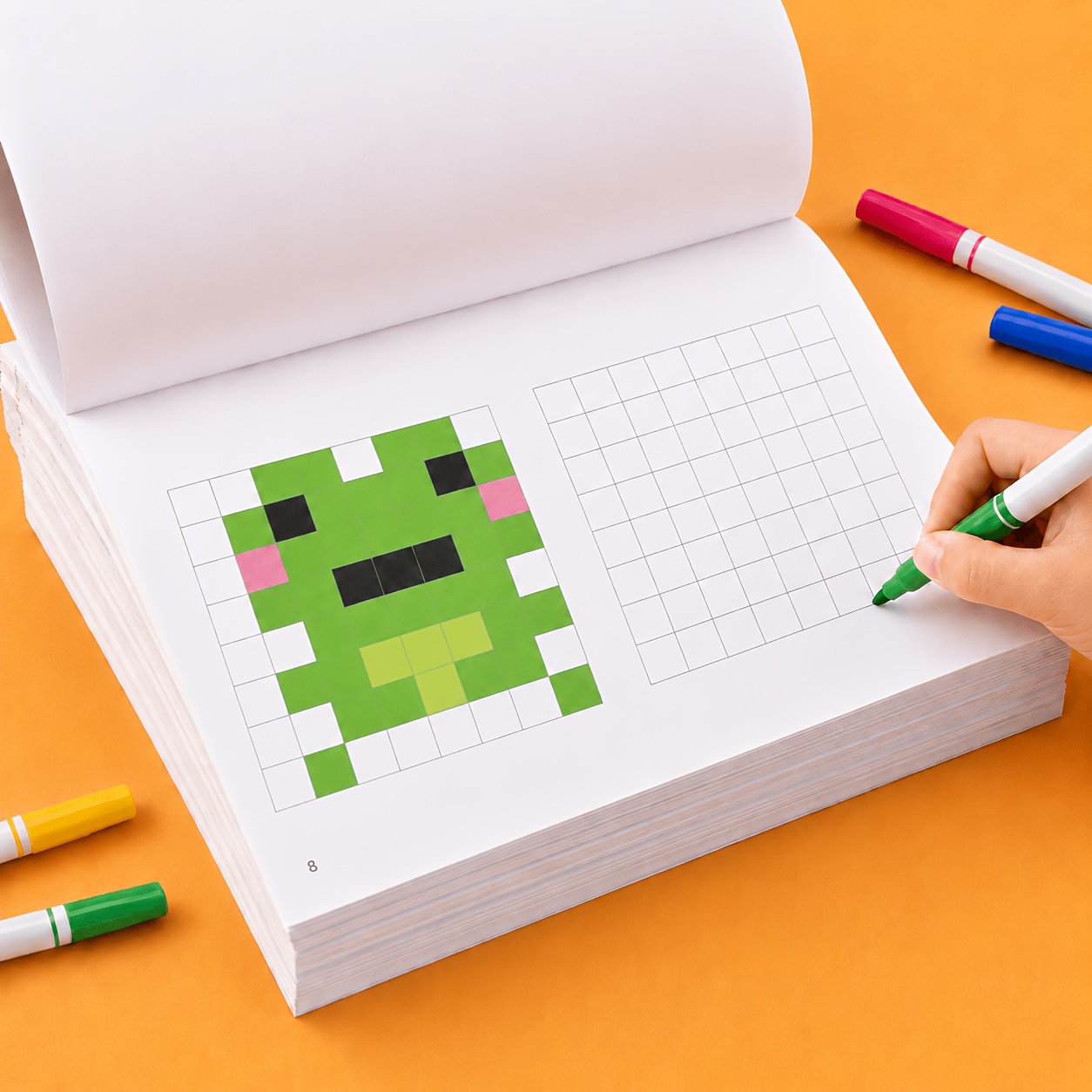 Children's Pixel Logic Fun Activity Book for Ages 3+