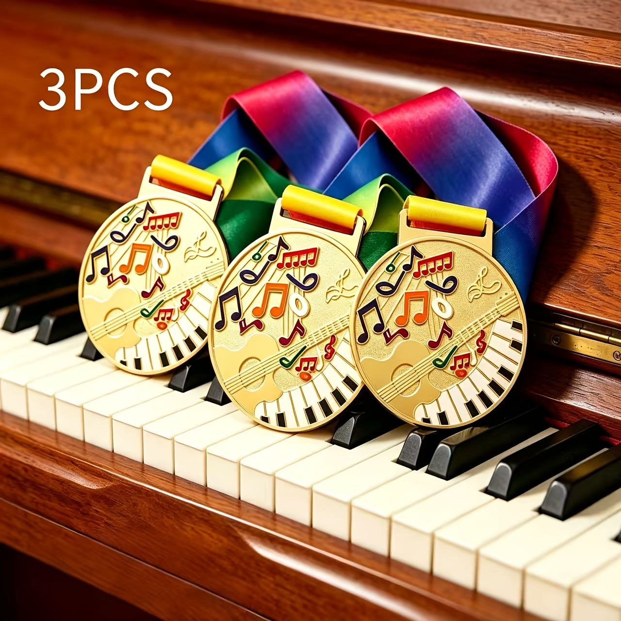 TEMU 3pcs Médaille en Alliage de Plaqué Or, Idéale comme Cadeau, Médaille de Vainqueur de , Cadeau de Noël pour , Médaille de Prix de Vainqueur de