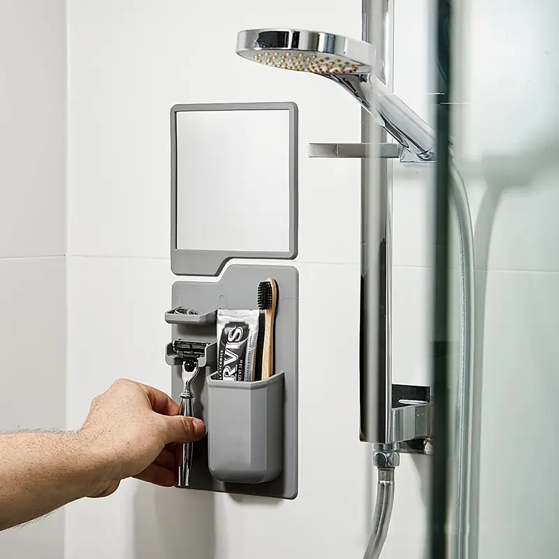 Shower Shaving Organizer Set Wall Mounted Vacuum