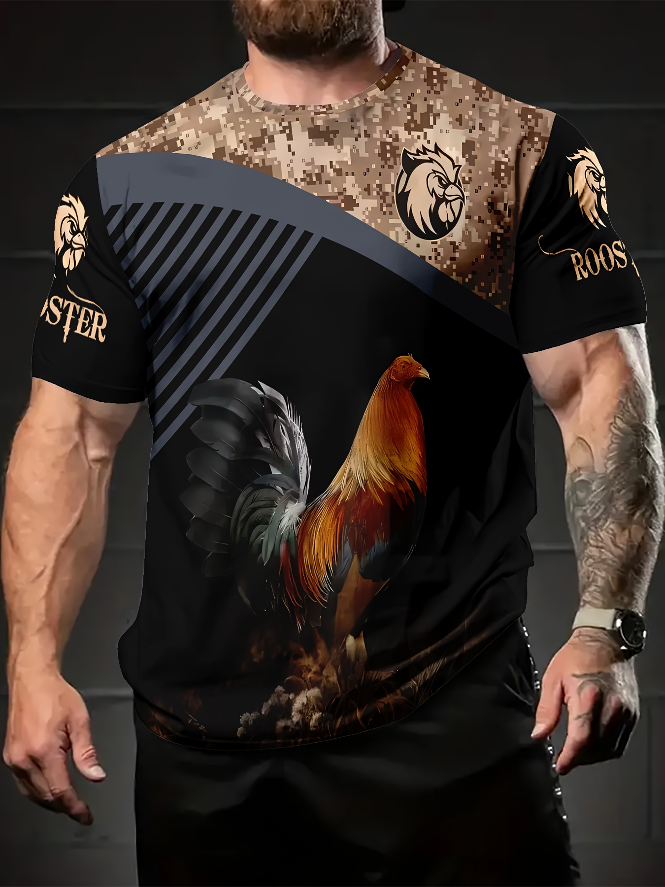Rooster 3d Print Funny Unisex T-shirt – myfunfarm