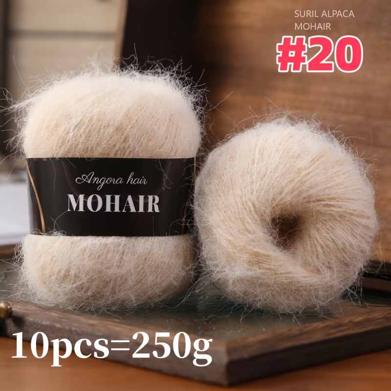 TEMU 10 piezas/250g Hilo de de Lana de Alpaca - y Codificado por Colores - Fibra Ideal para Suéteres, Bufandas, Gorros, Chales - Opciones Multicolor