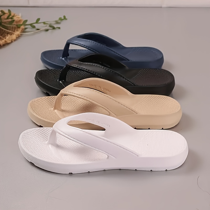 anti slip design womens eva flip flops comfortable anti slip thick soled slides black and   suitable for indoor outdoor use beach women shoes