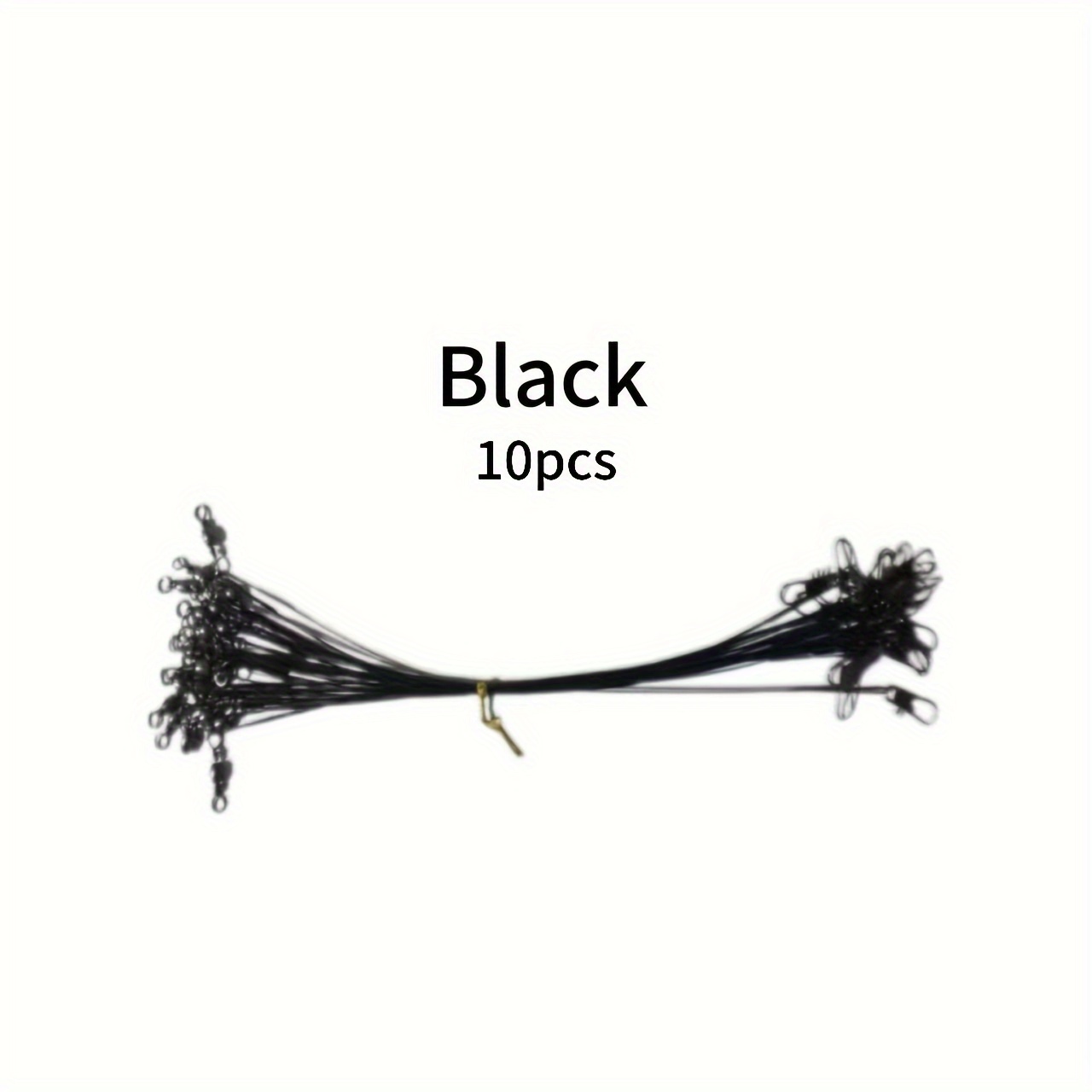 10pcs Durable Anti-bite Steel Fishing Line With Swivel And Lead Coreleash - And Lmprove Your Fishing Experience