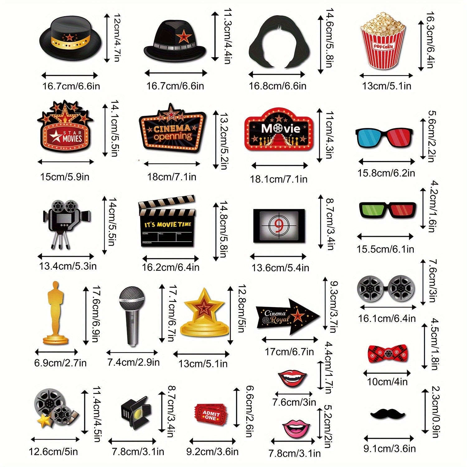 24 Movie Props: Red Carpet Birthday Party - Temu