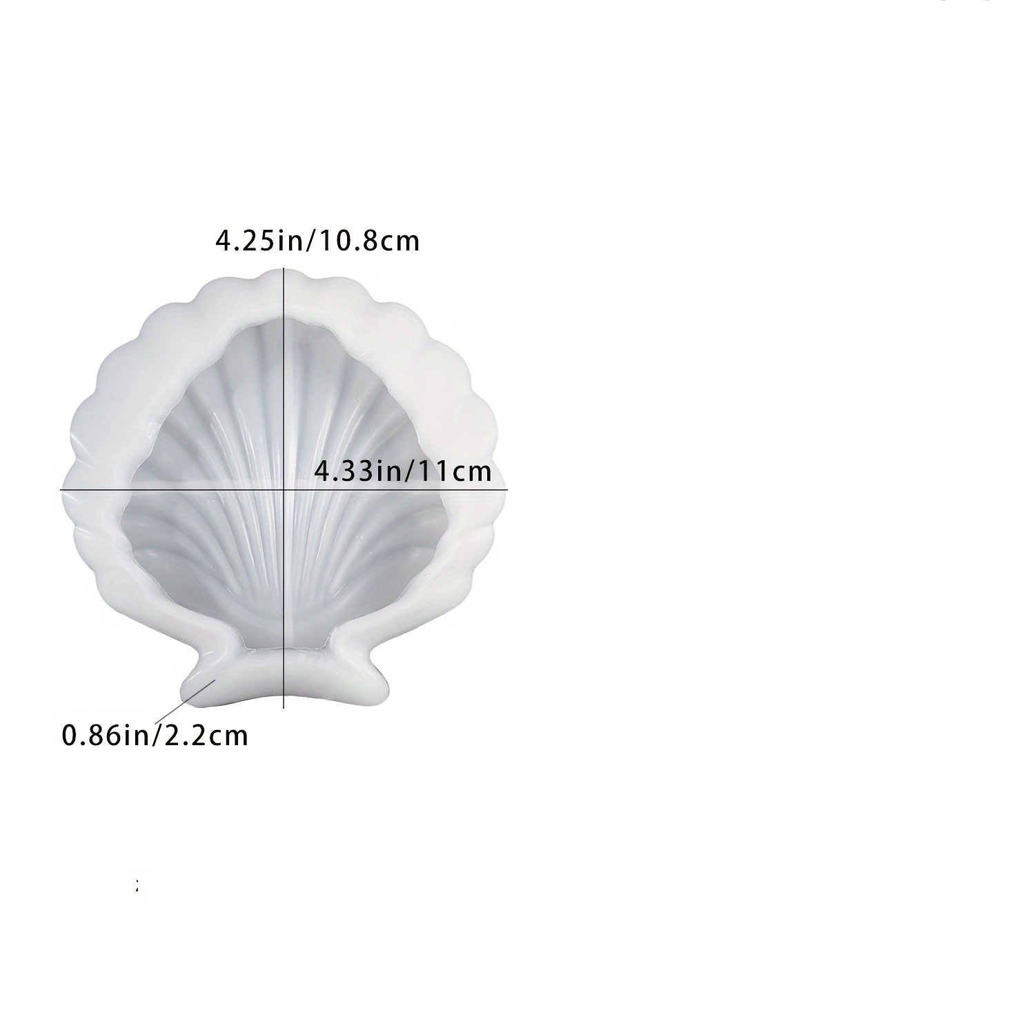 E-shop DIY Silikonform Ozeanmuschel Tablett Silikonform Heim Gips Ornament Aufbewahrungsteller