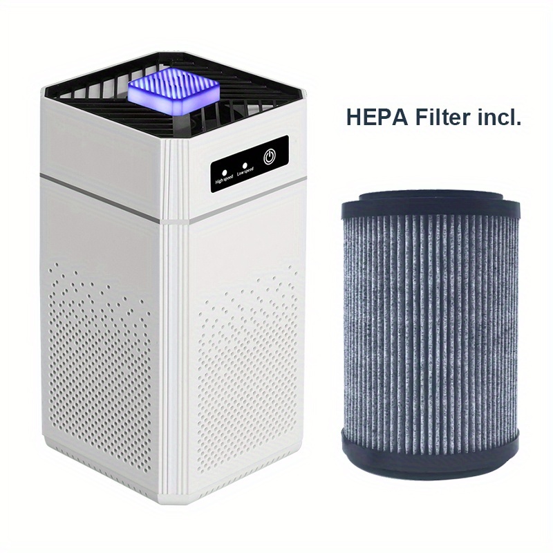 TEMU Portable Negative Ion With A Filter, With Hepa Filter Screen, Usb Charging Cable, Remove Odors And Dust, 51-150 Cubic Meters Per Hour, Durable Plastic, High-quality Filter Element