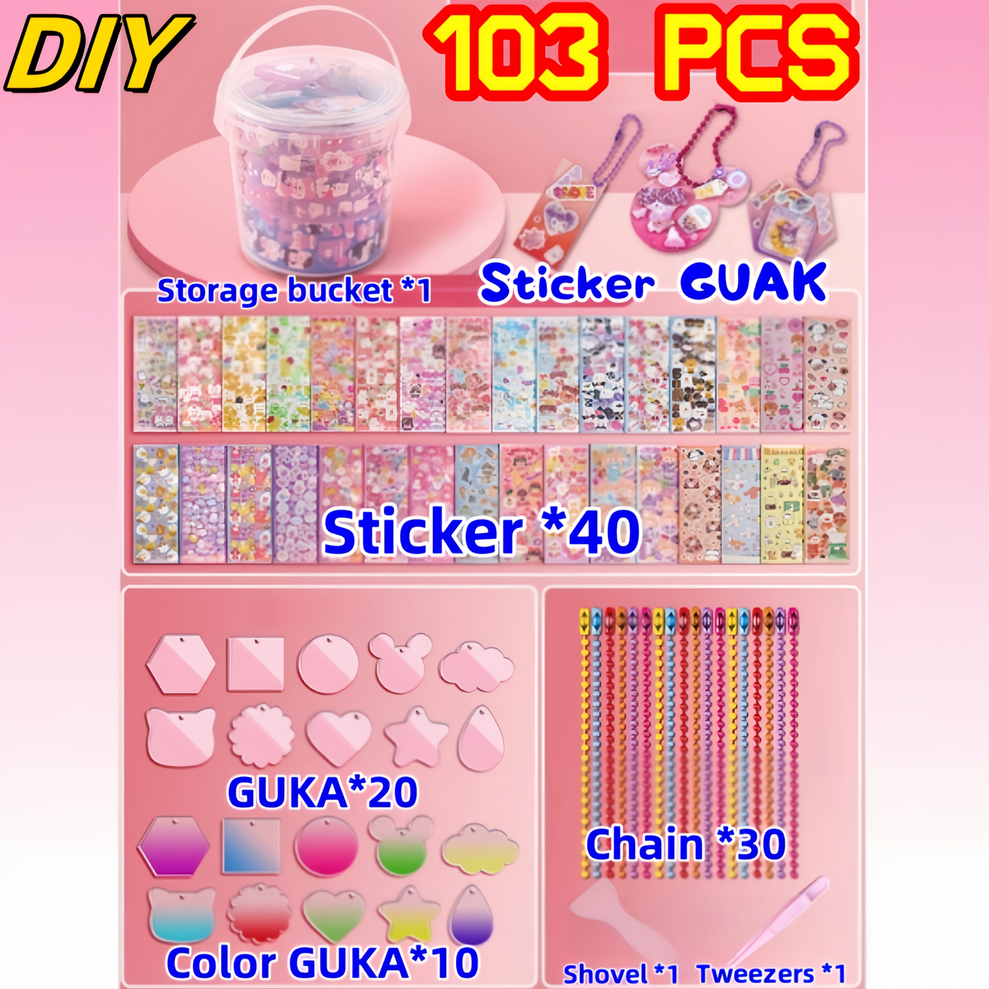 103pcs/scrapbooking's Magical Handmade Combo, Cutting Tools & Decorations - Enhances Skills, Simple & Fun - Ideal For Christmas Gifts, New Year Craft Kits, Party Activities, Etc.