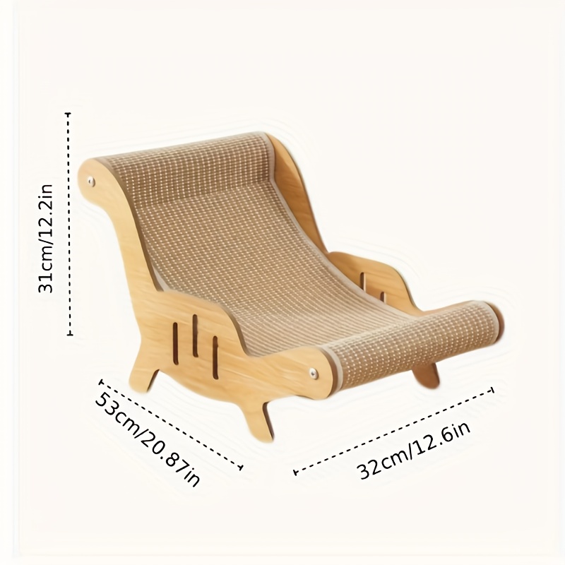 TEMU Durable Sisal Rope Cat Scratching Chair - Sturdy Anti-scratch Lounge Sofa, High-quality Large Cat Scratcher Toy