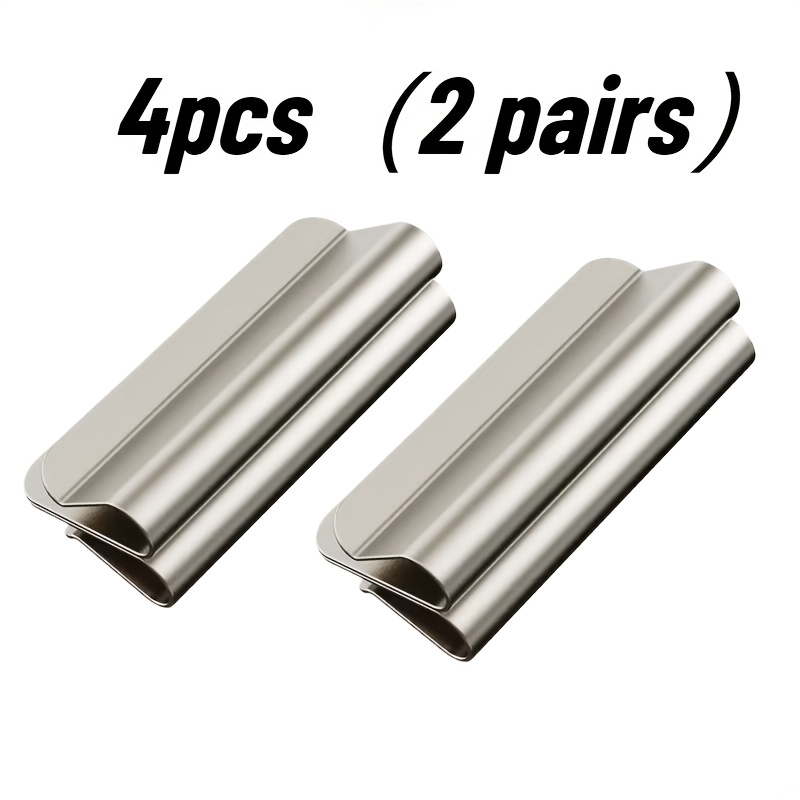 4pcs () Of Magnetic Curtain Clips, No-drill, Light-proof, Curtain Tie-wraps, Curtain Clamps, Suitable For Home, Bedroom, And Office Curtains