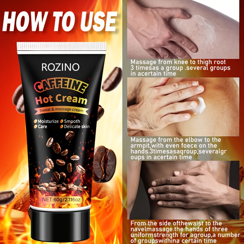 Rapid Warming And Toning, Coffee-Infused Sweat Cream for Women Targeting Belly, And a Cream for Men to Enhance Abdominal Workouts. This Sweat Cream Helps Reduce The Waistline, Providing Noticeable Results in a Week When Applied Evenly for Hydration.