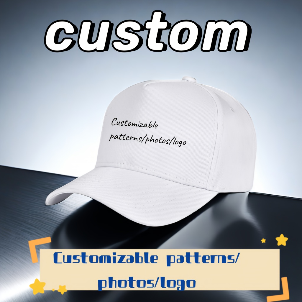 

Customizable Logo Personalized Baseball Cap, Adjustable Breathable Sports Hat For Men & Women, Ideal For Golf, Running, Badminton, And Work Outdoor Activities