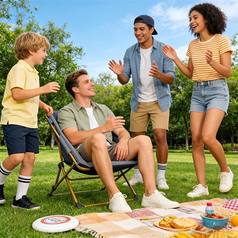   recliner   single sofa folding chair for outdoor balcony recliner luxury camp chair home bedroom recliners chairs backrest leisure chair for living room white Product details 0