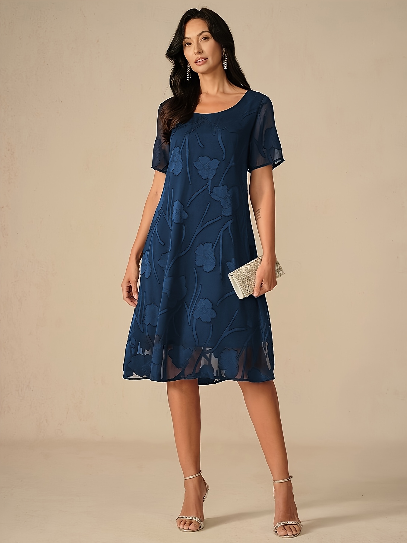knee length dresses for ladies 70s Novelty Ladies Print Mini Dress main image 0