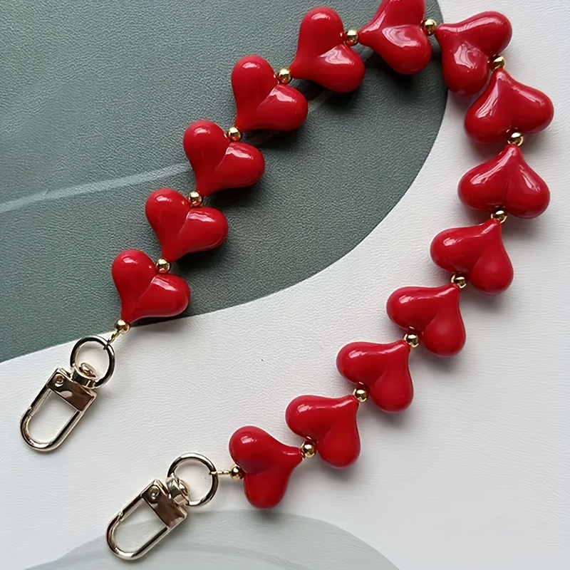 E-shop Modische neue Macaron-Farbserie, niedliches Pfirsich-Handy-Lanyard, Ersatzkette, Anti-Verlust-Hängeband, handgefertigtes