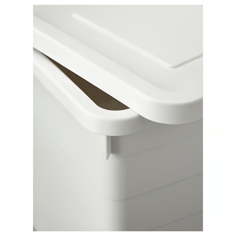 Storage Box with Lid, White, 38x76x30cm