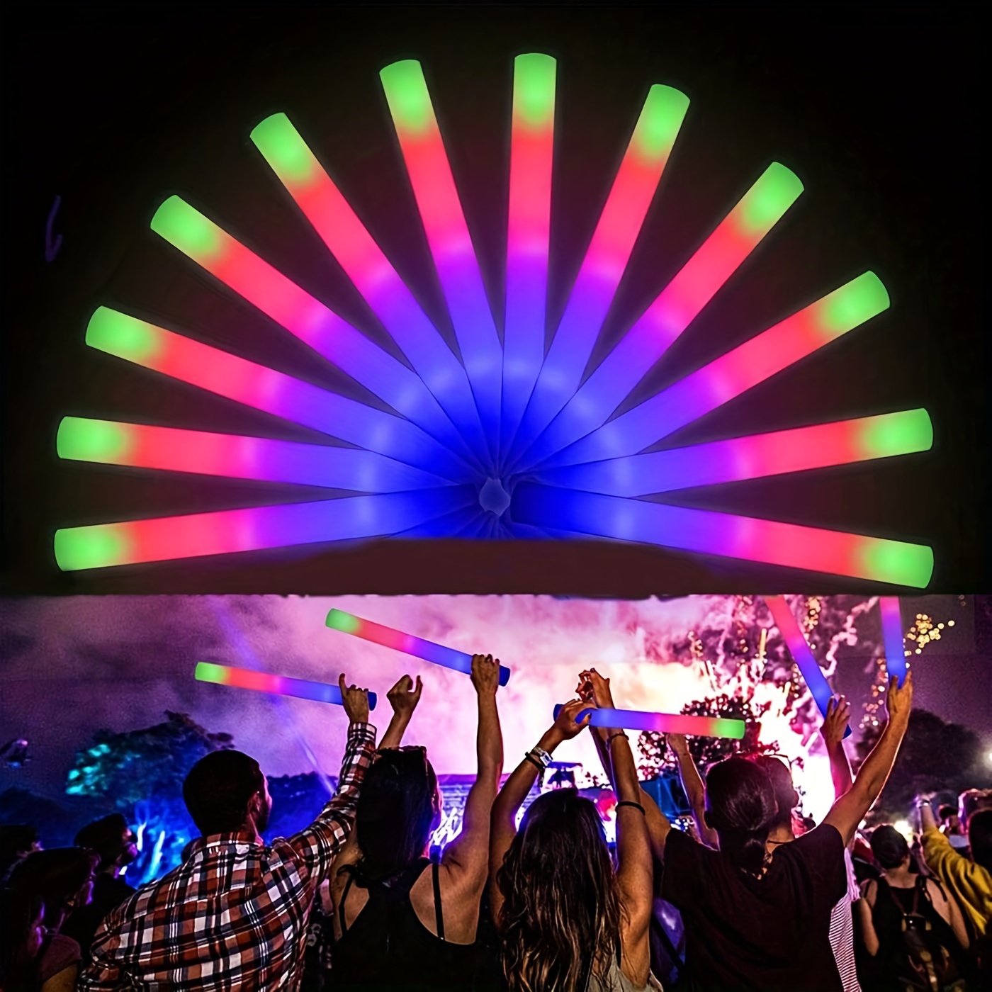 Glow Sticks Bulk Pack 100-Pack - 18 Inch Light Up Batons For Parties ...