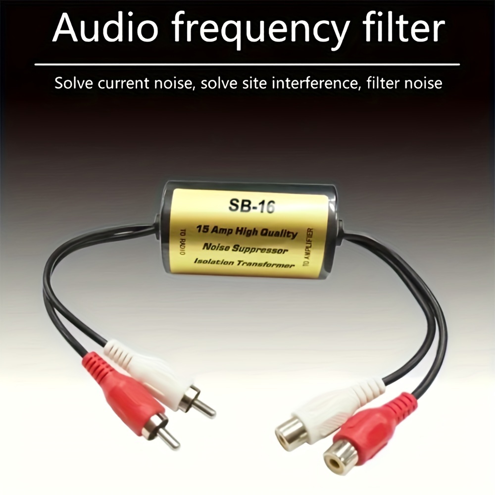 Car Rca Audio Noise Filter 12v 15a Suppressor Transformer - Temu