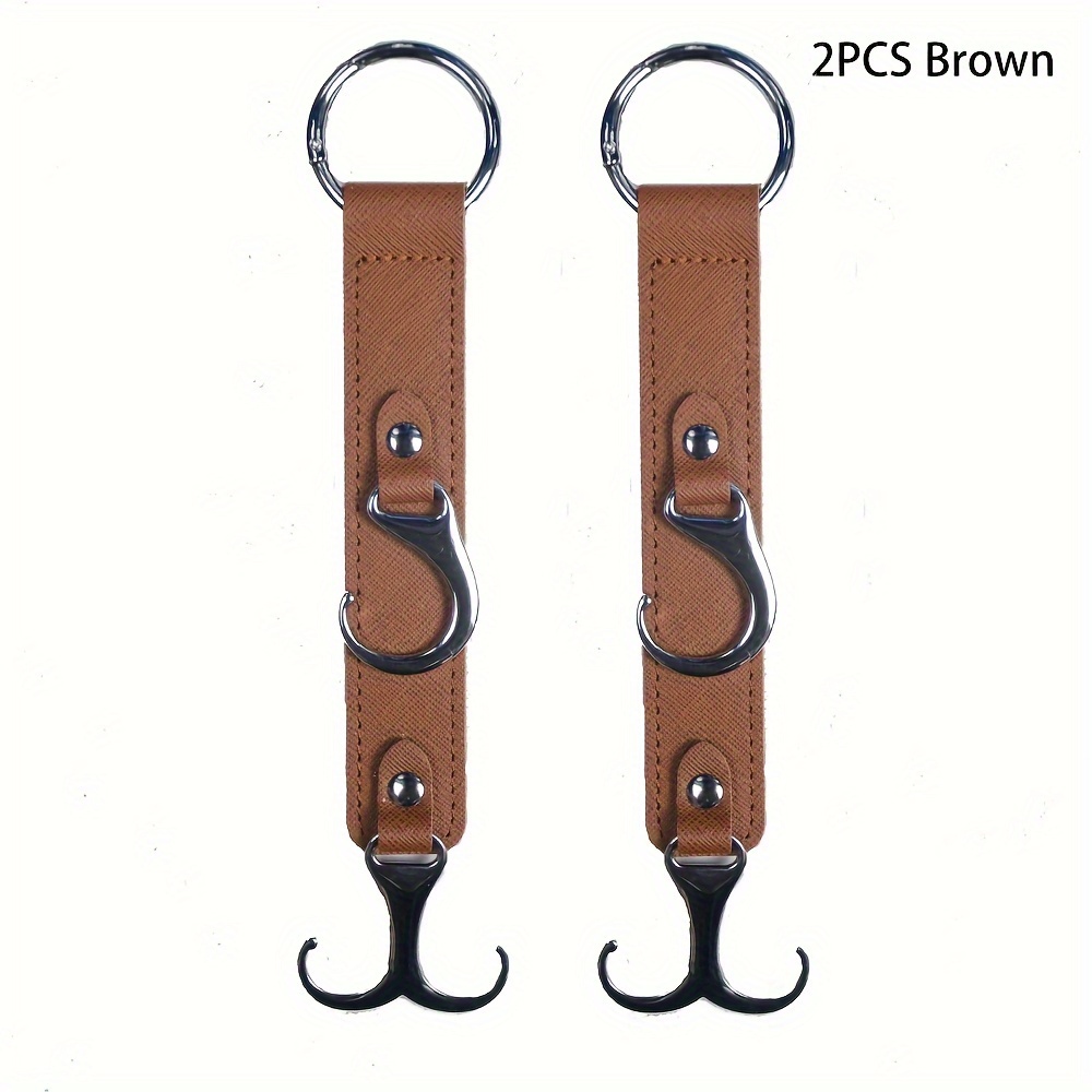 TEMU 2pcs Car Seat Back Bag Hooks - Suitable For Grocery Bags, Jackets, Umbrellas, Handbags, Etc., Car Accessories